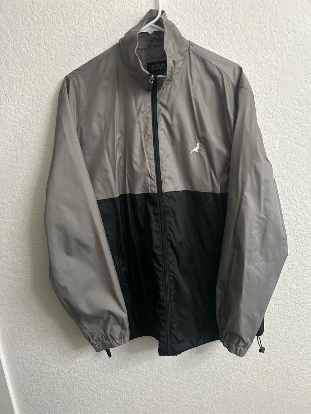 Staple Gray & Black Colorblock Windbreaker Jacket